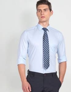 ARROW Men Solid Formal Blue Shirt - Buy ARROW Men Solid Formal Blue ...