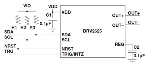 DRV2625EVM-MINI: Haptic ERM/LRA Driver, 2.7 ~ 5.5V in
