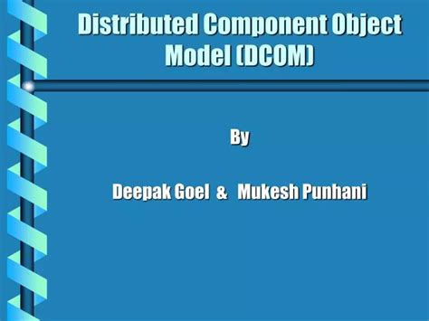 Image result for Distributed Component Object Model Overview