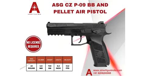 Airsoft Gun India Redefines Shooting Sports with ASG CZ P-09 CO2 Air Pistol