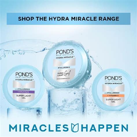 POND's Hydra Miracle Super Light Gel with Hyaluronic Acid & Vitamin C ...