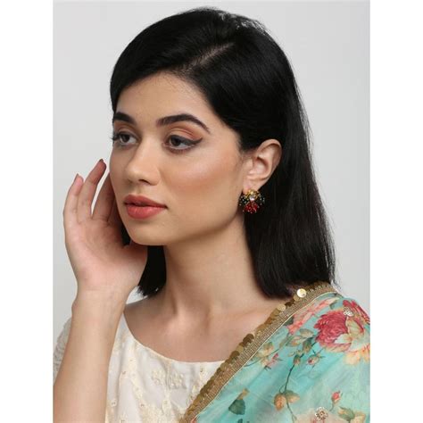 Buy RUBY RAANG STUDIO Women Gold-Toned Kundan tasseled Beads ...