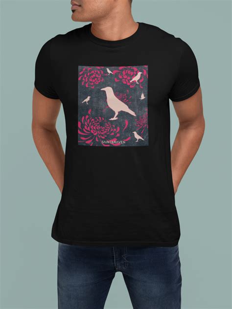 Chrysanthemum and Raven T-Shirt – Saint & Raven