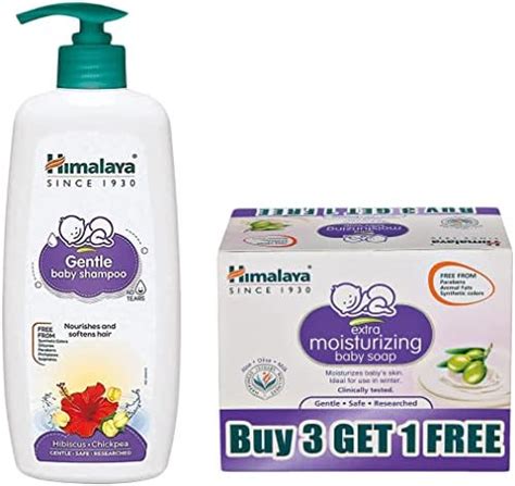 Himalaya Baby Shampoo (400 ml) & Himalaya Extra Moisturizing Baby Soap ...