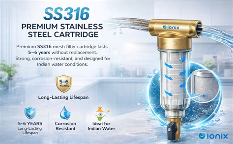 IONIX Spin Down Sediment Water Filter for Overhead Tank & Main Line ...
