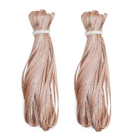 Buy 5mm light Rose Gold Metallic Soutache Braided Cord online at ...