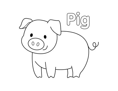 Pig Coloring Pages Printable - Educational Printable Worksheets