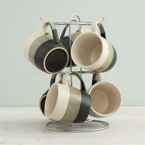 Buy Caraway Colourblock Cups with Stand - Set of 6 Pcs. from Home ...