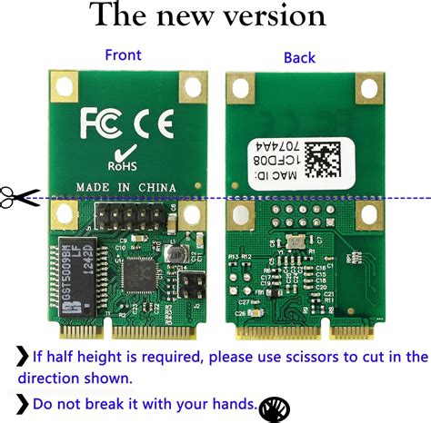 Buy CERRXIAN Mini PCI-E Gigabit Ethernet PCI Express Network Card NIC ...