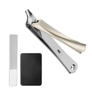 MAYCREATE® Nail Clipper Set, Stainless Steel Slanted Nail Cutter & Nail ...