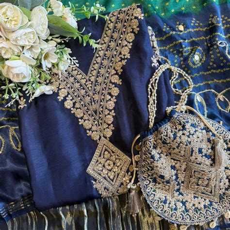 Unstitched Suit collections with Potli bags – Aisha Creations