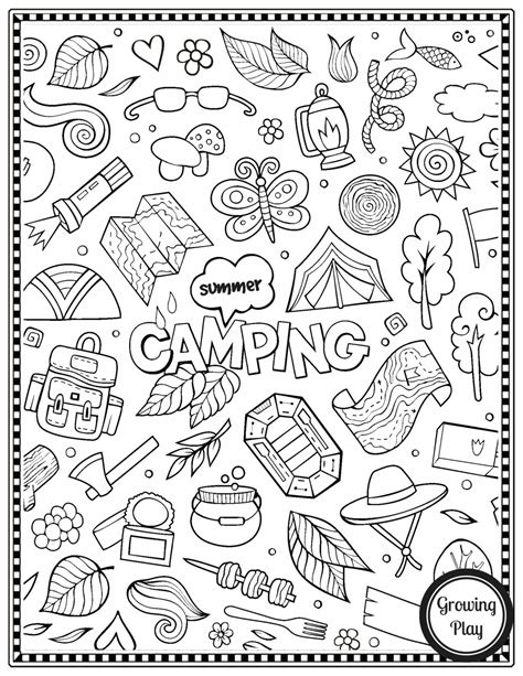 Free Camping Coloring Pages For Kids