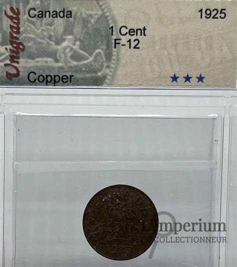 Canada - 1925 1-Cent - Unigrade Certified F-12