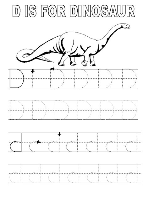 Trace Letter D Worksheets | Activity Shelter