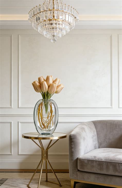 TRANSPARENT VASE | GOLDEN STEM VASE | CLEAR GLASS VASE – Moods illumina ...