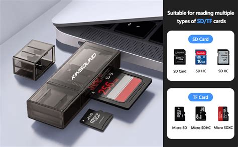 Kinsound 4 in 1 SD & TF Card Reader for iPhone with Type-C, Lighting ...