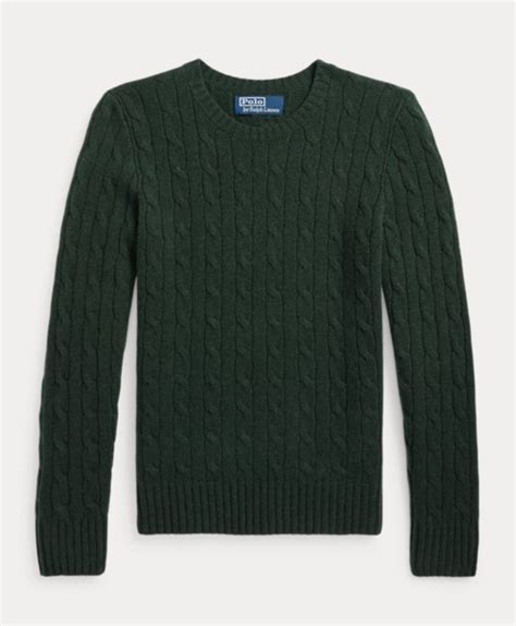 Polo Ralph Lauren Cable-Knit Cashmere Sweater in Navy — UFO No More