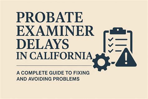 Probate Examiner Delays in California: A Helpful Guide - Probate & More