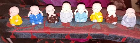 Buy ODDCLICK Small Set of 4 Baby Monk Buddha Showpiece Polyresin Car ...