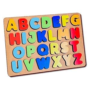 Mini Leaves Wooden English Alphabets for Kids Learning Blocks for Kids ...