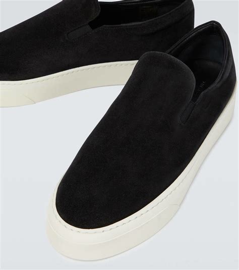 The Row Dean suede slip-on shoes The Row