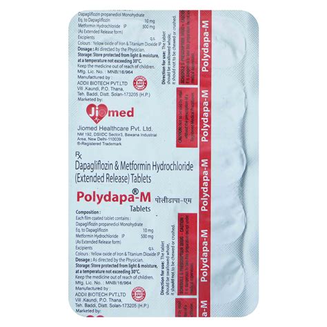 Polydapa-M 10/500 Tab | Uses, Side Effects, Price | Apollo Pharmacy