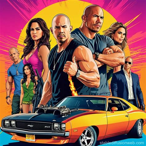 Fast and Furious Movie Poster | Stable Diffusion Online