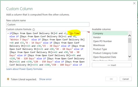 Image result for Power Query Custom Column in Range