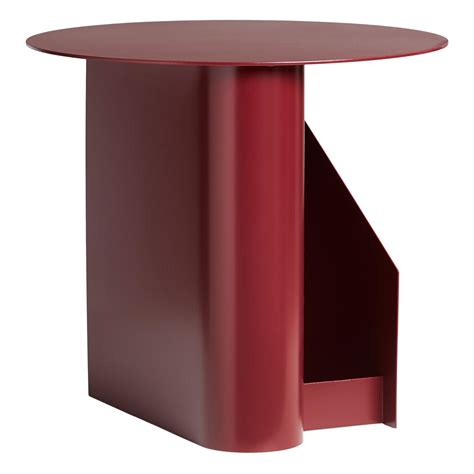Woud Sentrum side table, deep red | Finnish Design Shop
