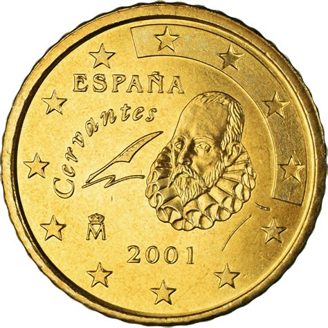 Spain, 50 Euro Cent, 2001, Madrid, , Brass, KM:1045 | European Coins
