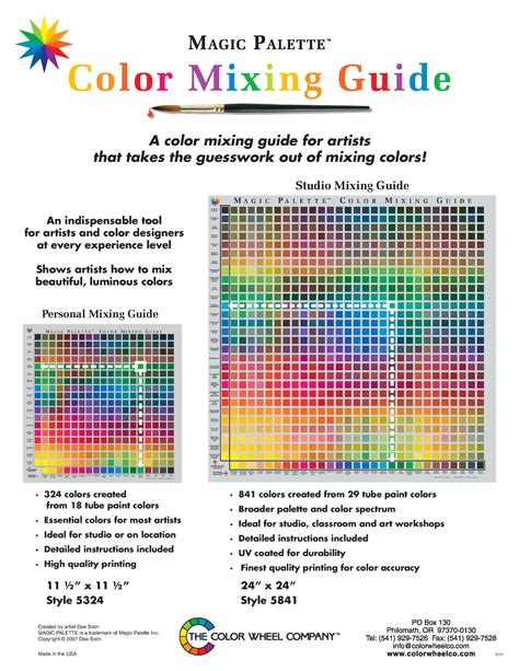 Magic palette color mixing guides pdf - PO Box 130 Philomath, OR 97370 ...