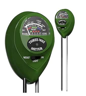 SS ROBOTICS Soil Test Kit, 3-in-1 Soil Tester pH Moisture Meter Plant ...