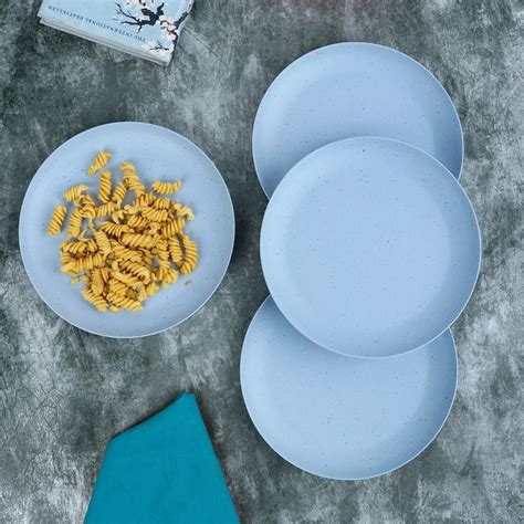 Bamboo Blue Chipped Appetizer/Quarter Plate -Set of 4 – The Bamboo Co