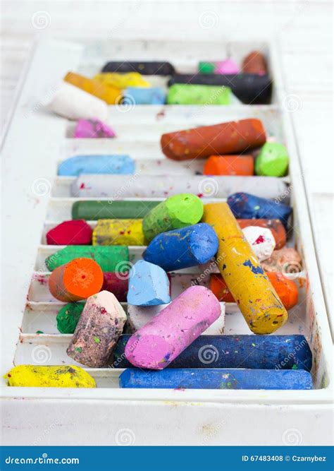Colorful Oil Pastels Crayons Stock Photo - Image of design, copy: 67483408