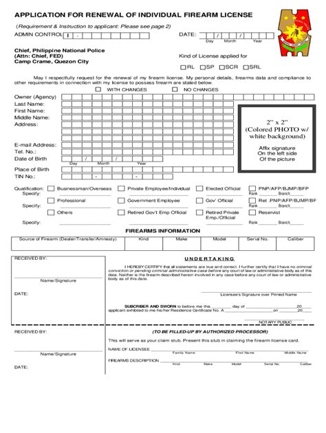 2004-2026 Form PH Application for Renewal of Individual Firearm License ...