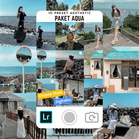 Jual 10 Preset Aesthetic | Paket Aqua | Lightroom | Shopee Indonesia