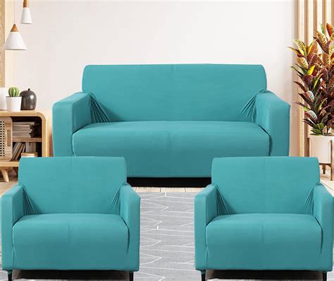 Gifts Island® Sofa Cover 3 Seater and 2 Seater Fully Covered Universal ...
