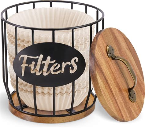 Amazon.com: Widousy Coffee Filter Holder with Lid, Large Capacity ...
