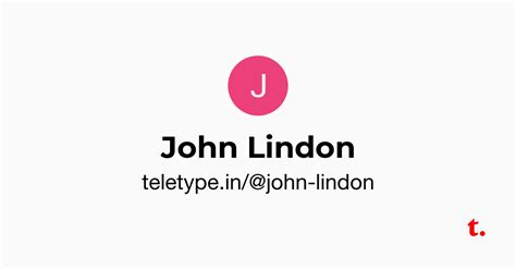 John Lindon — Teletype
