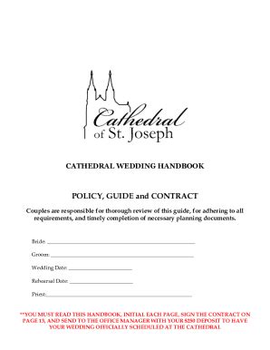 Fillable Online Catholic Wedding Program Template: Wording & Info - The ...