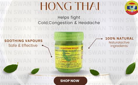 Buy TWIN SWAN Hongthai Herb Inhaler Thailand Traditional Herbal Inhaler ...