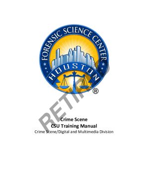 Fillable Online Crime Scene Unit Standard Operating Procedures Crime ...