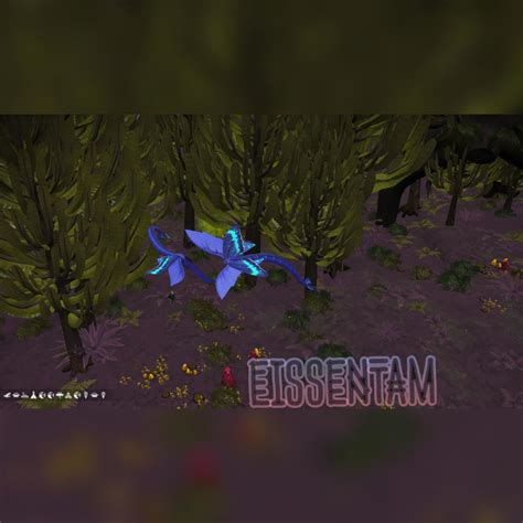 Butterfly with blue color and long tail. Found it on Eissentam galaxy : r/NMS_Zoology