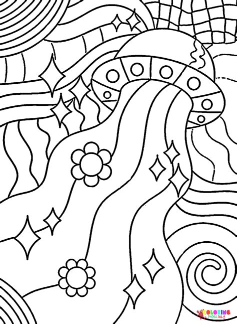 Hippie Free Coloring Page - Free Printable Coloring Pages