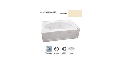 Jacuzzi NVS6042WRL2XXA 60" x 42" Nova Drop In Three Wall Alcove Comfort ...