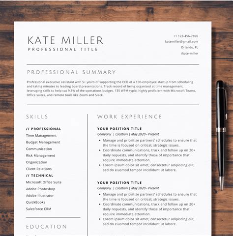 Simple Resume Templates Free Google Docs