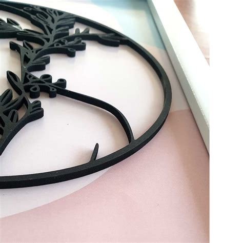 Set of 3 Art Prints for Wall Décor Boho MDF Embosed 3D Framed Floral T ...