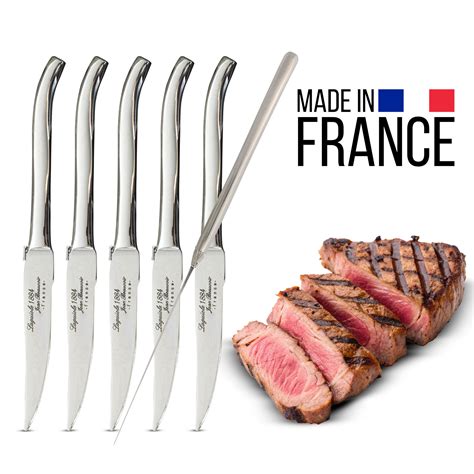Classic Cuisine Laguiole Steak Knives Set of 6 - Premium Food-Grade ...
