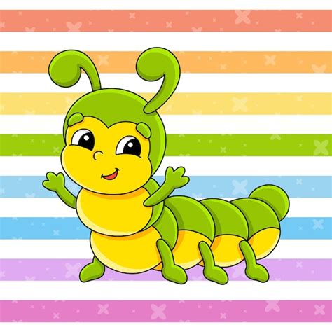 Colorful vector illustration cartoon character isolated on abstract ...