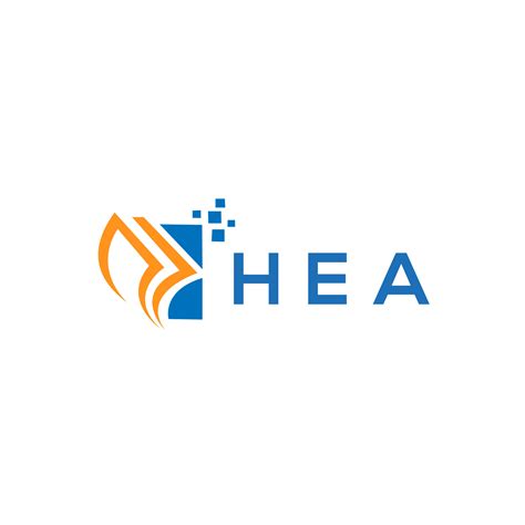 HEA credit repair accounting logo design on white background. HEA ...